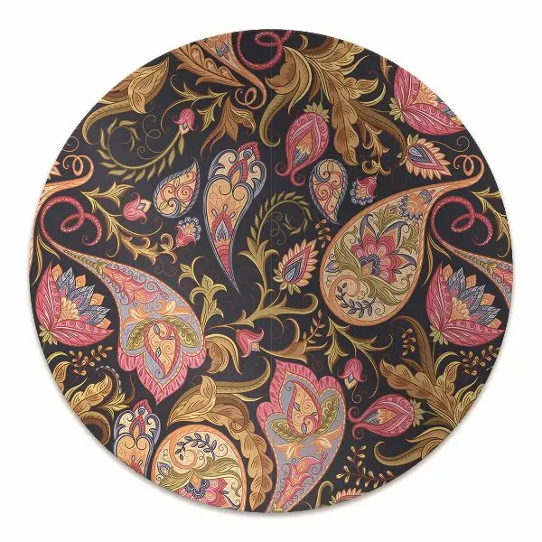 Tapis protège sol Paisley coloré