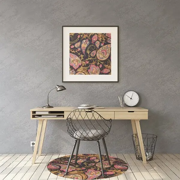 Tapis protège sol Paisley coloré
