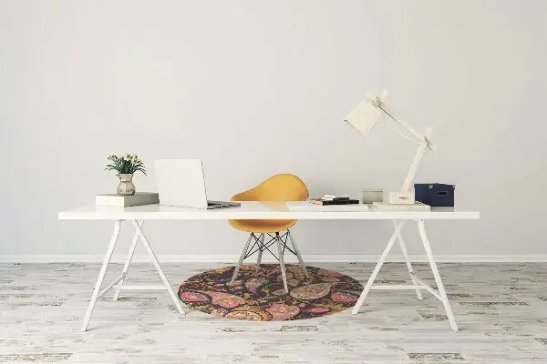 Tapis protège sol Paisley coloré
