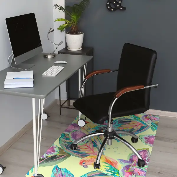 Tapis bureau Perroquets colorés