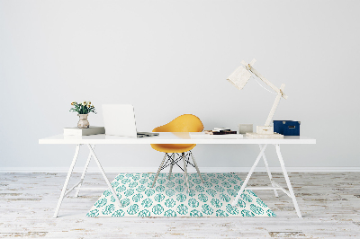 Tapis pour chaise de bureau Feuilles vertes