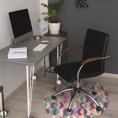 Tapis de chaise de bureau Carrés et roues