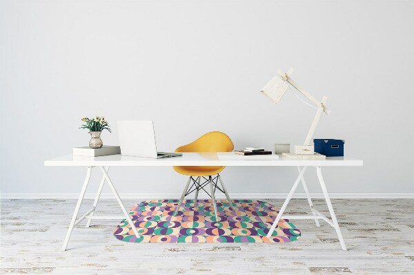 Tapis de chaise de bureau Carrés et roues