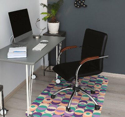 Tapis de chaise de bureau Carrés et roues