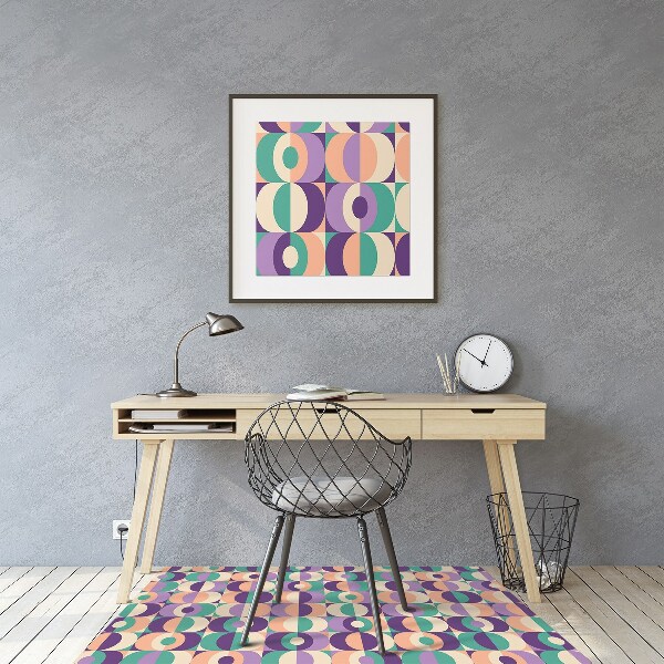 Tapis de chaise de bureau Carrés et roues