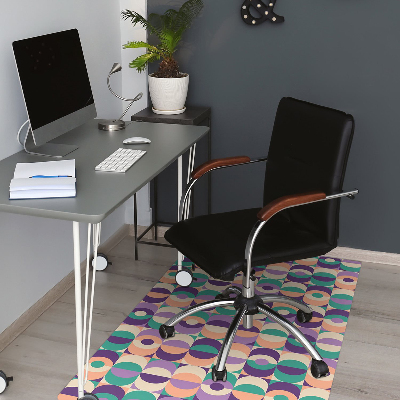 Tapis de chaise de bureau Carrés et roues