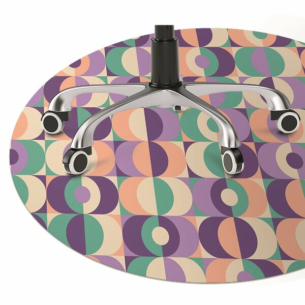 Tapis de chaise de bureau Carrés et roues