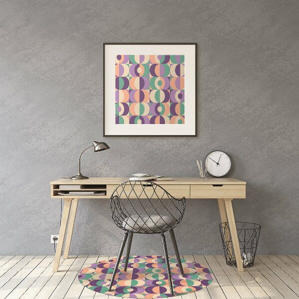 Tapis de chaise de bureau Carrés et roues
