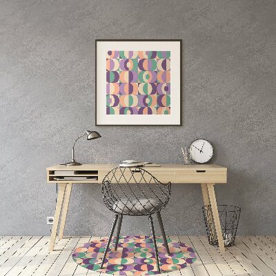 Tapis de chaise de bureau Carrés et roues