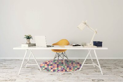 Tapis de chaise de bureau Carrés et roues