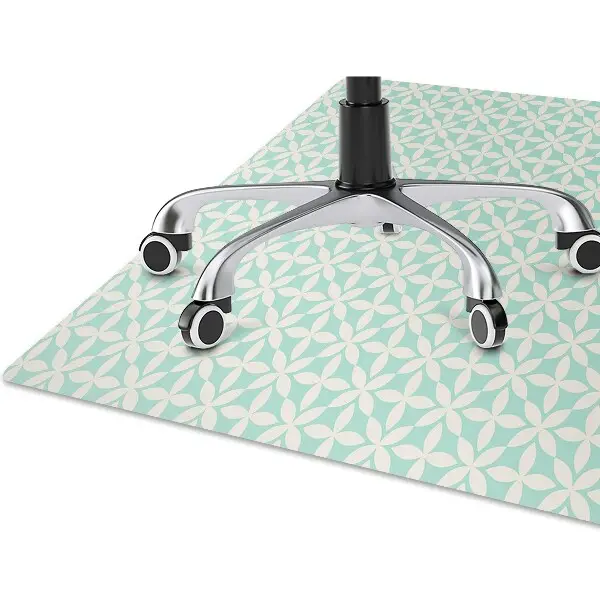 Tapis de chaise Modèle bleu blanc