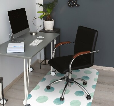 Tapis pour chaise de bureau Points verts