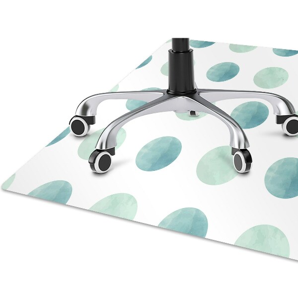 Tapis pour chaise de bureau Points verts