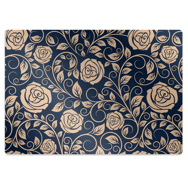 Tapis pour chaise de bureau Vintage Roses Golden