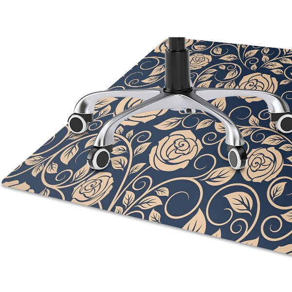 Tapis pour chaise de bureau Vintage Roses Golden