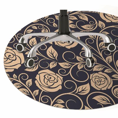 Tapis pour chaise de bureau Vintage Roses Golden