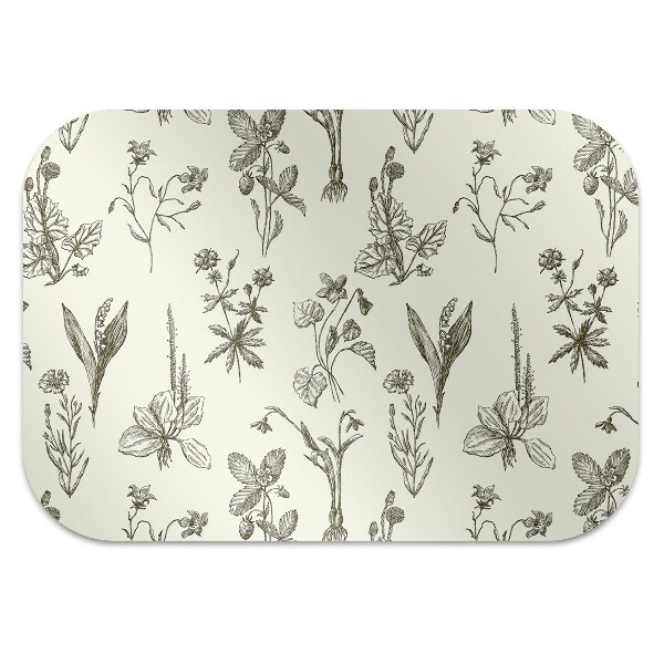Tapis fauteuil bureau do biura Fleurs esquissées