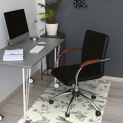 Tapis fauteuil bureau do biura Fleurs esquissées