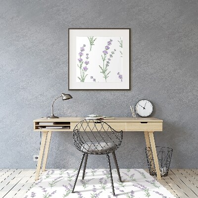 Tapis pour chaise de bureau Fleurs de lavande