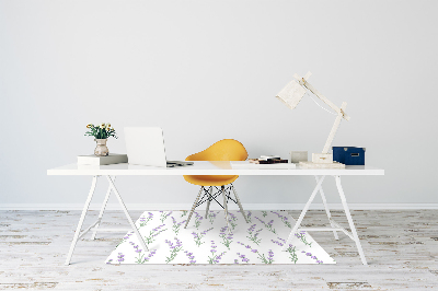 Tapis pour chaise de bureau Fleurs de lavande