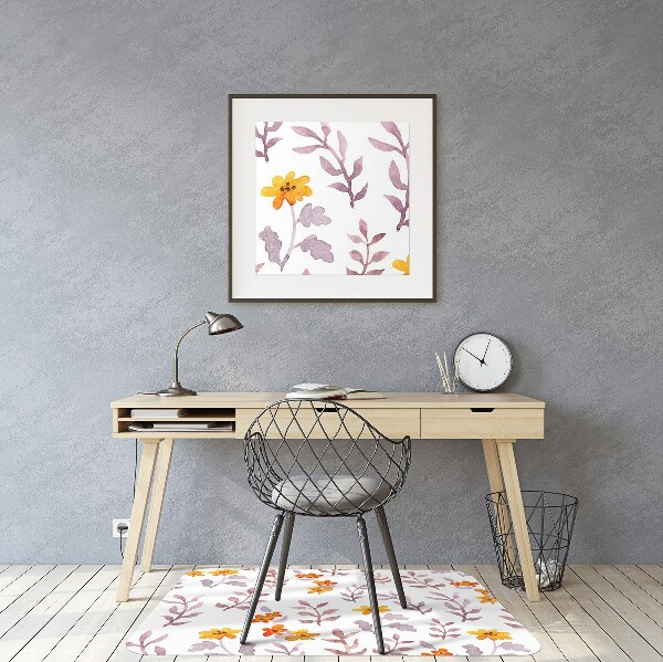 Tapis protège sol Fleurs peintes
