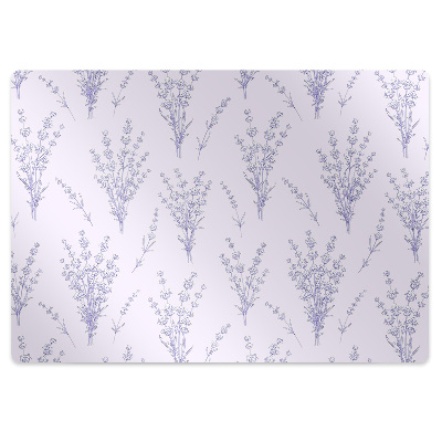 Tapis pour chaise de bureau Fleurs de lavande