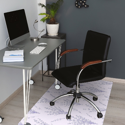 Tapis pour chaise de bureau Fleurs de lavande