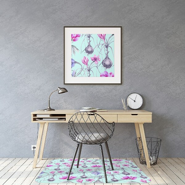 Tapis pour chaise de bureau Crocus avec des oignons
