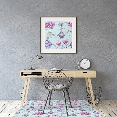 Tapis pour chaise de bureau Crocus avec des oignons