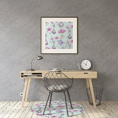 Tapis pour chaise de bureau Crocus avec des oignons