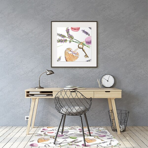 Tapis pour chaise de bureau Vieilles clés rétro