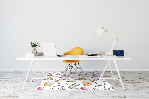 Tapis pour chaise de bureau Vieilles clés rétro