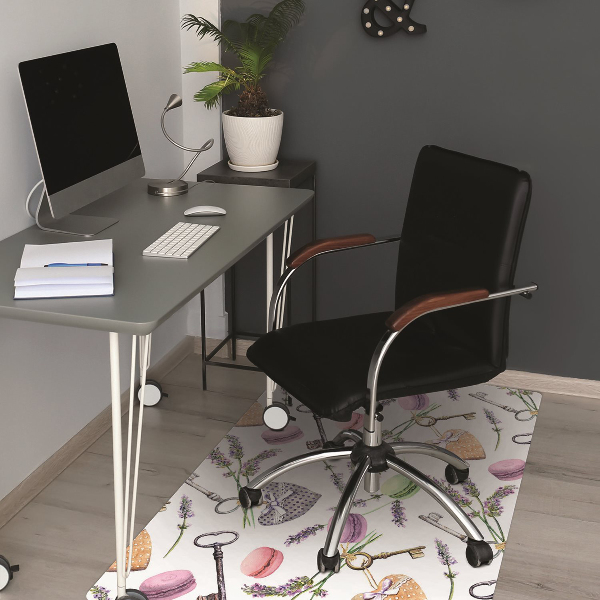 Tapis pour chaise de bureau Vieilles clés rétro