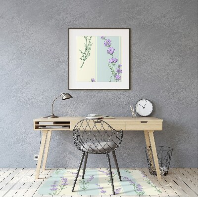 Tapis pour chaise de bureau Fleurs de lavande