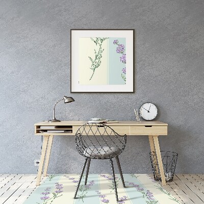 Tapis pour chaise de bureau Fleurs de lavande