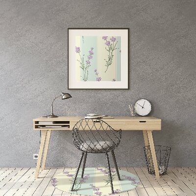 Tapis pour chaise de bureau Fleurs de lavande