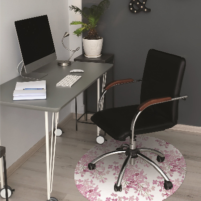 Tapis bureau Fleurs roses