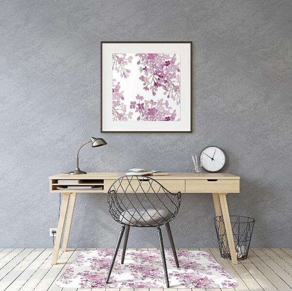 Tapis bureau Fleurs roses