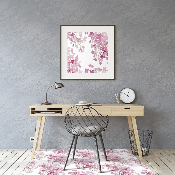 Tapis bureau Fleurs roses