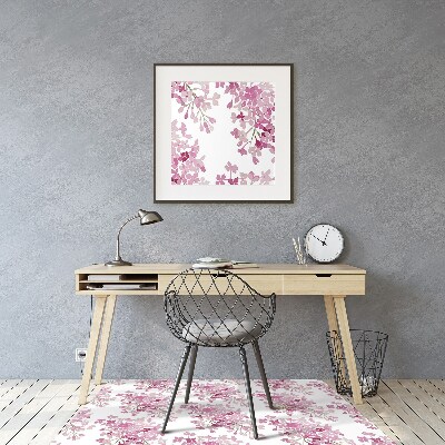 Tapis bureau Fleurs roses