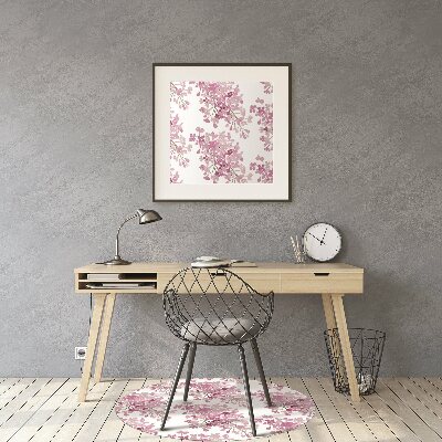 Tapis bureau Fleurs roses