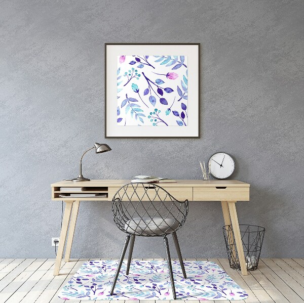 Tapis fauteuil bureau do biura Brindilles violettes