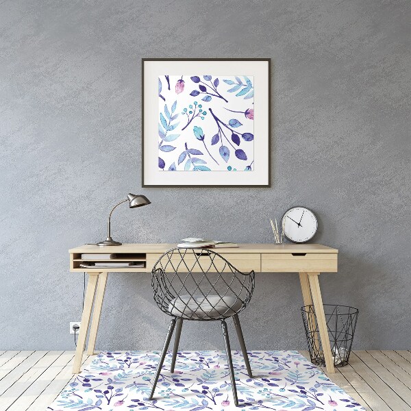 Tapis fauteuil bureau do biura Brindilles violettes
