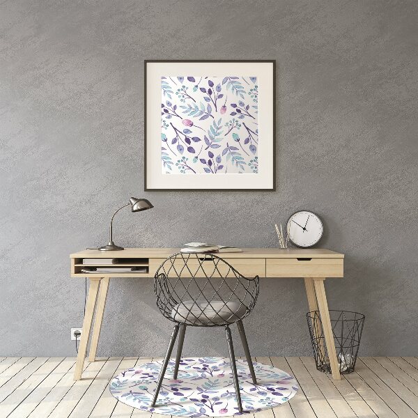 Tapis fauteuil bureau do biura Brindilles violettes