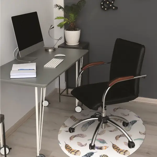 Tapis pour chaise de bureau Plumes