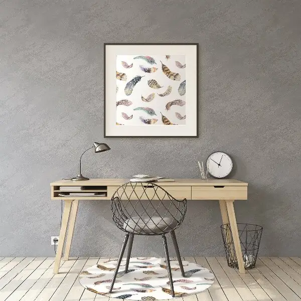 Tapis pour chaise de bureau Plumes