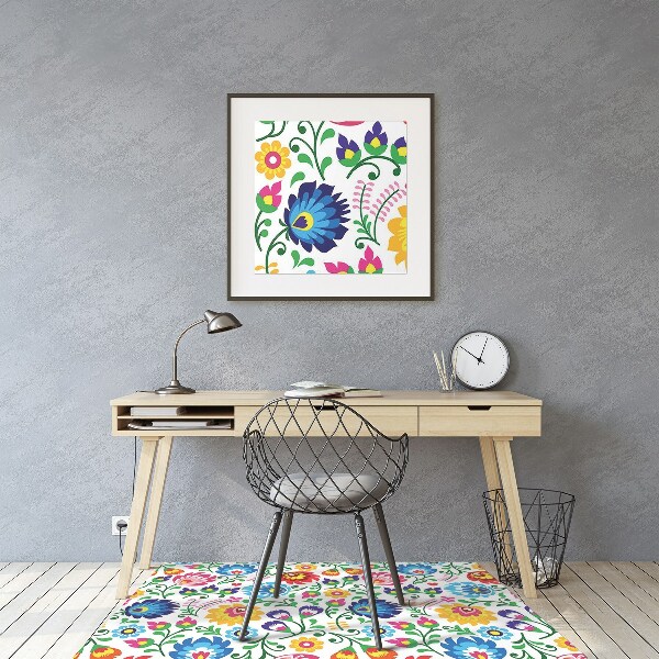 Tapis bureau art folklorique