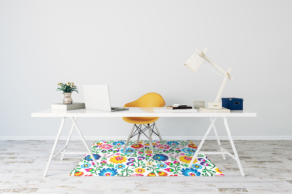 Tapis bureau art folklorique