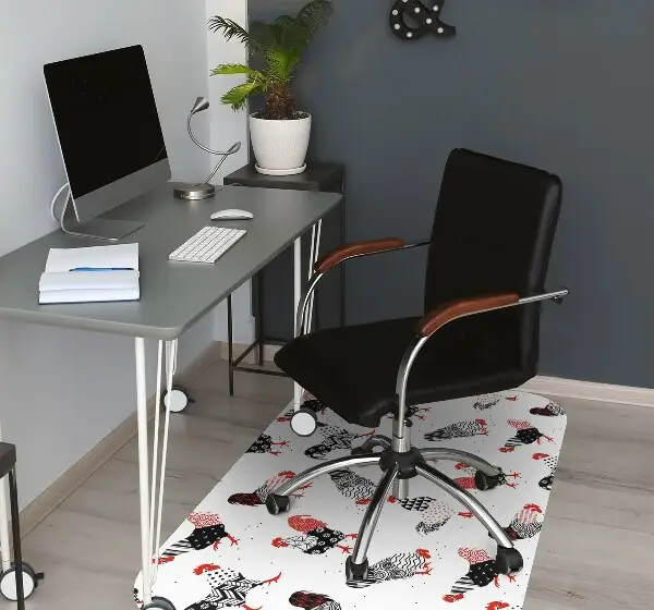Tapis protège sol Géométrie de coq