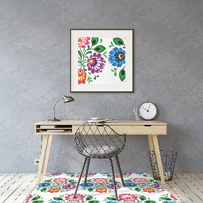 Tapis pour chaise de bureau Fleurs de style fleur